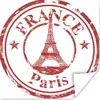 MuchoWow® Poster Paris - Briefmarke - Eiffelturm 100x100 cm Produktbild-Vorschau 1