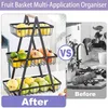 Obstkorb mit 3 Ebenen, Obstschale Halter, Gemüseregal, Produktbild-Vorschau 4