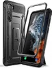 A phone case and a phone are shown with the case partially assembled around the phone. Produktbild-Vorschau