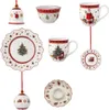 A collection of Christmas-themed ceramic tableware items arranged against a white background. Produktbild-Vorschau