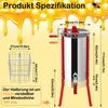 LARS360 Honigschleuder manuell 2 Waben Edelstahl Produktbild-Vorschau 2