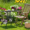 Tavolo da giardino Relaxdays effetto rattan, quadrato, Anteprima dell’immagine prodotto 2