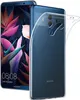 A clear protective case is shown on the back of a blue Huawei Mate 10 Pro smartphone, with the phone's screen displaying a colorful floral pattern. Anteprima dell’immagine prodotto