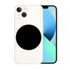 A white iPhone with a black circle on the back and a blue and green screen. Produktbild-Vorschau