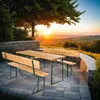 Ensemble table et bancs avec dossiers FRANZ II 3 pièces Voir les images du produit 9