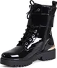 topschuhe24 Damen Worker Biker Stiefeletten Plateau Lack Produktbild-Vorschau 3