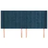 Best Möbel Kopfteil mit Ohren Dunkelblau 163x16x118/128 cm Produktbild-Vorschau 4