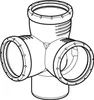 Geberit GE Silent-Pro, Eckabzweiger, 87,5°, DN 110, 110, Produktbild-Vorschau 3