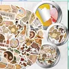 Braune, ästhetische Vintage-Aufkleber, 60-teiliges Set zum Produktbild-Vorschau 4