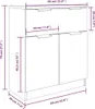 vidaXL 3-dílný příborník Bílý dřevěný materiál Náhled obrázku produktu 8