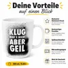 Tazza in porcellana con scritta Klug Wars Nicht Aber Geil Anteprima dell’immagine prodotto 4