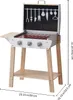 SucceBuy Holz-Grillspielzeug-Grill, Kindergrill-Spielset Produktbild-Vorschau 8