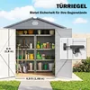 Outsunny Gerätehaus 4,1m³, Gartenhaus mit Pultdach, 240 x Produktbild-Vorschau 7