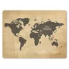 MuchoWow® Mauspad Mousepad Weltkarte - Vintage - Braun Produktbild-Vorschau 1