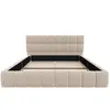 Letto imbottito Flieks 140x190 cm con rete a doghe, letto Anteprima dell’immagine prodotto 5
