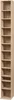 A tall, narrow, light brown wooden shelf unit with 12 compartments. Náhľad obrázku produktu