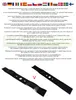 46 CM Lames de tondeuse pour Sterwins 40VLM2-46SP.1 (40 VLM Voir les images du produit 2