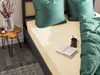 BELIANI Spannbettlaken Gelb Baumwolle 90 x 200 cm mit Hohem Produktbild-Vorschau 4