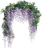 2pcs 7FT Künstliche Wisteria Vine Girlande Gefälschte Blume Produktbild-Vorschau 1