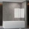 Duschabtrennung Faltbar Duschwand für Badewanne 120x140cm Produktbild-Vorschau 2