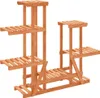 vidaXL Stojan na květiny 95x25x96 cm z masivního jedlového Náhled obrázku produktu 1