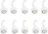 10er-Set magnetische Haken, weiß, robust, aus ABS, kompakt, Produktbild-Vorschau 2