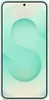 A smartphone with a mint-colored case and a light green abstract design on the screen. Produktbild-Vorschau