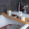 Livingandhome Badewannenablage aus Bambus in natürlicher Produktbild-Vorschau 3