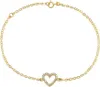 Herz Armband aus 585 Gold Zirkonia, filigran GB0013 Produktbild-Vorschau 1