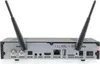 The back panel of a satellite receiver with various ports and two antennas. Náhled obrázku produktu