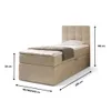 NORDELO Boxspringbett INCANTO 120x200 cm Beige Komplett-Set Produktbild-Vorschau 5