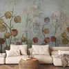 Vlies Fototapete - Painted Lunaria 100x70 cm Blumen Produktbild-Vorschau 1