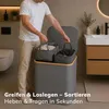 Roxlin Wäschekorb XXL 150L faltbar Bambus mit Deckel und 2 Produktbild-Vorschau 4