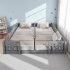 ProximaX Doppelbett mit Zaun 90x200cm, Kiefernholzbett mit Produktbild-Vorschau 2
