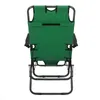 The back view of a green folding chair. Podgląd zdjęcia produktu