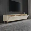 Skye Decor, hoogwaardige TV-standaard, travertin en goud, Productafbeelding-voorbeeld 4