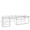 Sideboard, Kommode, 277x35x75 cm, Für Schlafzimmer, Zimmer, Produktbild-Vorschau 4