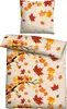 A bedding set with a fall leaf pattern. Produktbild-Vorschau