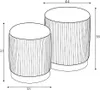 Ensemble de 2 poufs Monty Voir les images du produit 7