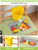 SucceBuy Spielküche für Kinder, Holzspielküche mit Herd, Produktbild-Vorschau 6
