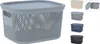 Cestino in plastica con coperchio 6 litri beige Anteprima dell’immagine prodotto 6