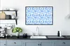 MuchoWow® Gerahmtes Poster Blumen - Muster - Blau 90x60 cm Produktbild-Vorschau 3