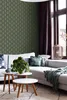 ESTAhome carta da parati art deco verde scuro e oro 53 cm x Anteprima dell’immagine prodotto 6