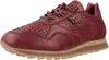 A single red leather sneaker is shown from a side angle against a white background. Voir les images du produit