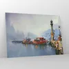 Bilder auf glas - Hafen Laterne Boot - 100x70cm - Produktbild-Vorschau 4