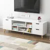 Tv-Schrank Weiss Stehend Tv-Kommode Skandinavisch 140 Cm Produktbild-Vorschau 5