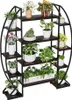 A multi-tiered plant stand filled with various potted plants. Podgląd zdjęcia produktu