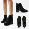 Royalfashion Schwarze Damenstiefel aus Öko-Wildleder Produktbild-Vorschau 7