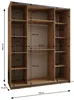 MEBLE KRYSPOL LUX 2 Schrank - 245,5x200x64cm - Weiß, Weiß, Produktbild-Vorschau 5
