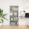 vidaXL Knihovna betonová šedá 60x24x143 cm materiál na bázi Náhled obrázku produktu 3